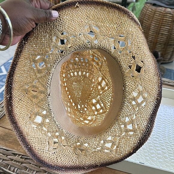 TOVOSO Straw Cowboy Hat for Women and Men with Shape-It Brim, O/S - Picture 6 of 7